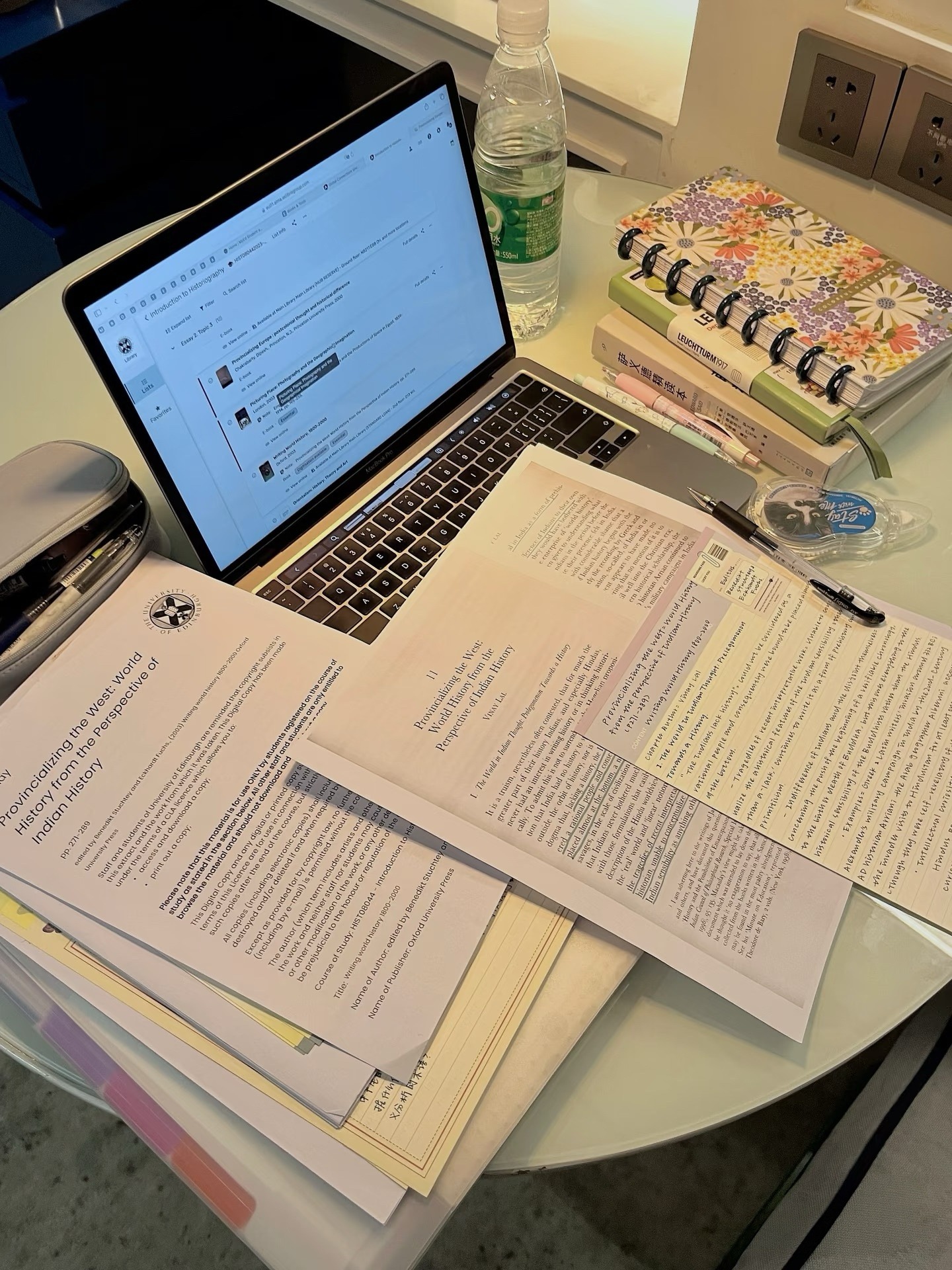 Reference documents and digital tools arranged for family planning review